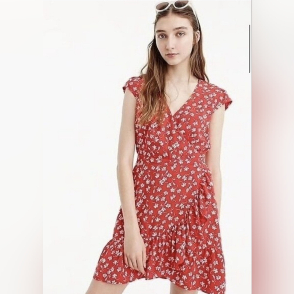 J. Crew Mercantile Red Floral Dress